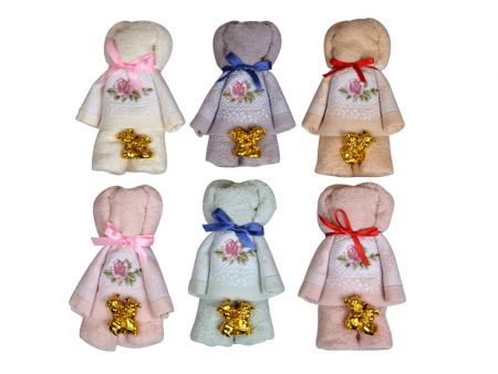 Рушник 30х50 см + статуетка, в асортименті