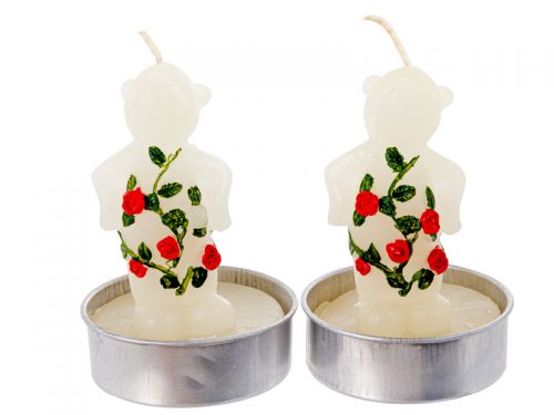 Набір з двох свічок-ведмедиків 7,5х7,2х7,7 см