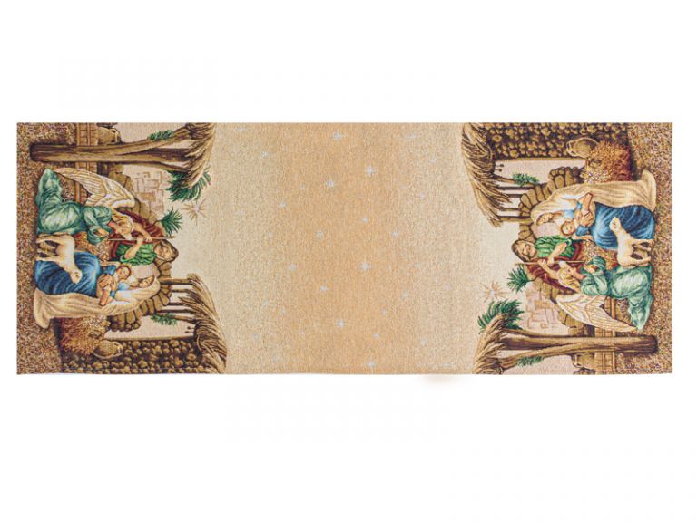 Ранер гобелен Sagrada Familia lurex beige 45х140см