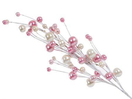 Гілка декоративна 75 см рожева (пластик)
