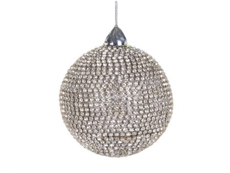 Прикраса декоративна куля срібло 8см