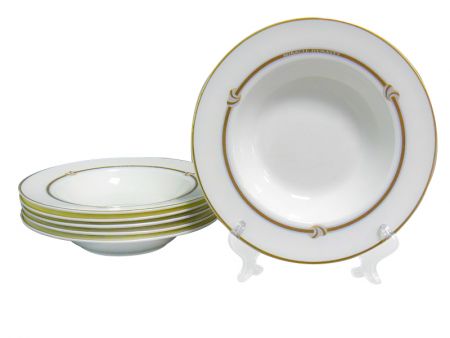 Набір тарілок з 6шт кістяний фарфор 23см