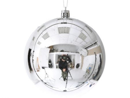 Набір з 4-х куль срібло пластик, 10см