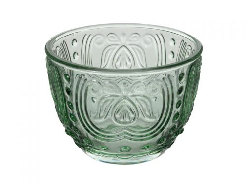 Ємність для зберігання «Яйце» 10х10х15,5 см 300 мл зелена (скло)