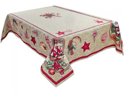 Скатертина гобеленова "Santa Claus" 100x100 см