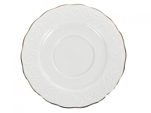 Кавовий набір 12 пр. 90 мл білий із золотом