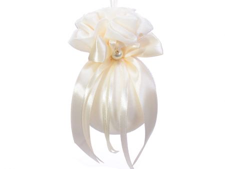 Ялинкова куля Ø 8 см з атласним бантом  