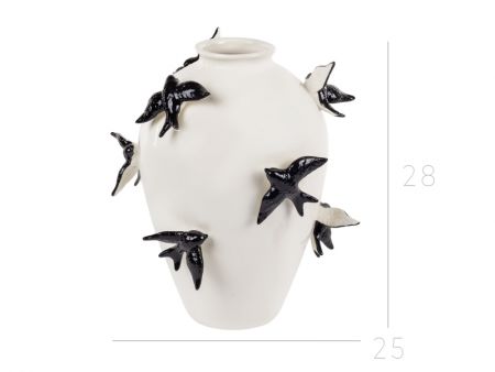 Ваза «Ластівки» 24х24х27,5 см (кераміка)