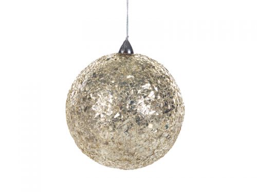 Прикраса декоративна куля срібло 10см