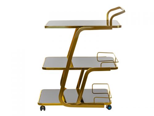 Барний столик 65,5х45х87 см (метал/скло)