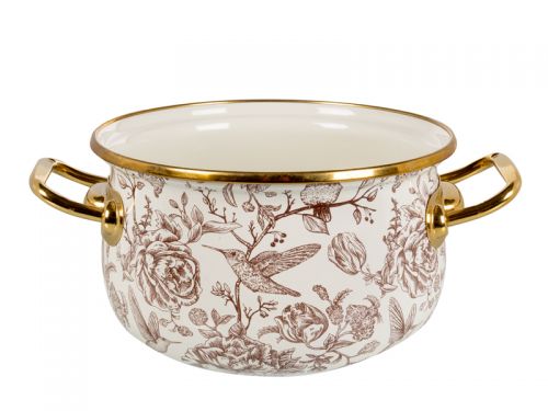 КАСТРУЛЯ ЕМАЛЬОВАНА "BIRD" ELMANI З КРИШКОЮ 2,1Л 16СМ