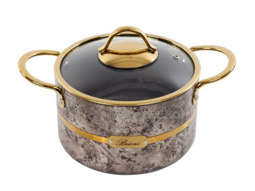 Набiр з 3 пр. Brioni "Selection Cream"(Каструля 18 см 2,1 л /каструля 20 см 2,7 л / чайник 2,5 л. )
