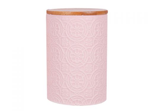 Банока для сипучих з бамбуковою кришкою 10х10х15см (без коробки)