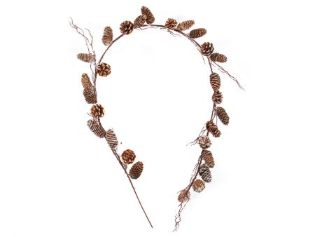 Гілка декоративна з шишками 160 см (пластик)