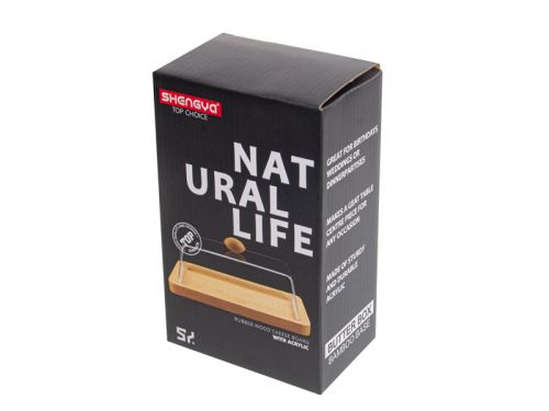 Блюдо з кришкою 21х12,5 см (бамбук/акрил)