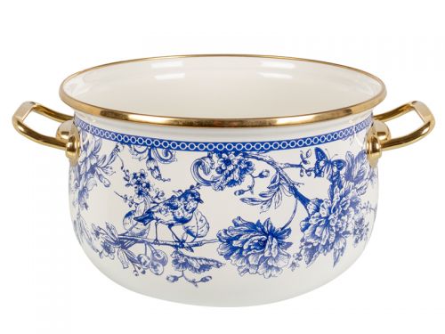 КАСТРУЛЯ ЕМАЛЬОВАНА "BUTTERFLY" ELMANI З КРИШКОЮ 3,8Л 20СМ