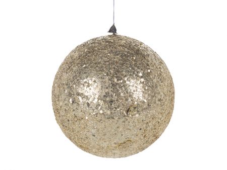 Прикраса декоративна куля срібло 20см