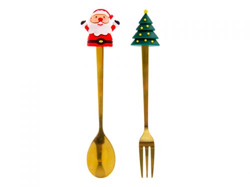 Столовий набір з 2-х предметів (ложка і виделка) 17,5 см (Нержавіюча сталь)