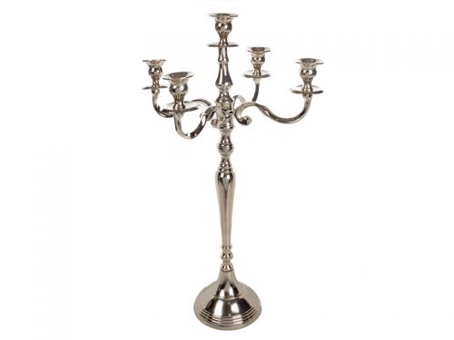 Підсвічник 5-ти ріжковий алюміній 65см