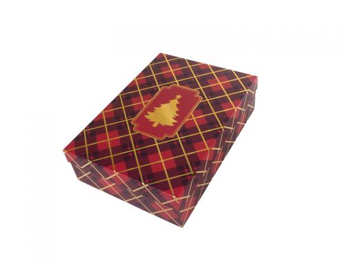 Набір подарункових коробок прямокутних новорічних 3 шт. (27,5х19,5х7,5/29х21х8/33х23,5х9 см)