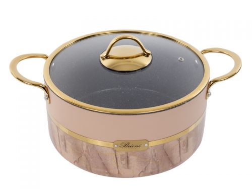 Набiр з 4 пр. Brioni "Selection Plus Biege" (Каструля 18 см 2,1 л/ каструля 24 см 4 л/ сковорода 24