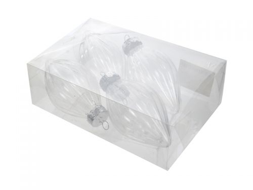 Набір ялинкових прикрас із 4 штук 8 см (пластик)