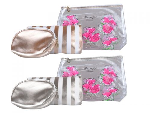Набір косметичок 3шт 26х17х7см/20х12х3см/15х10х4см в асортименті