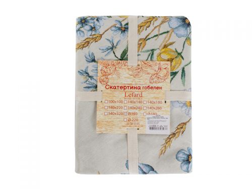 Скатертина гобелен кругла "Колоски" діам 140см