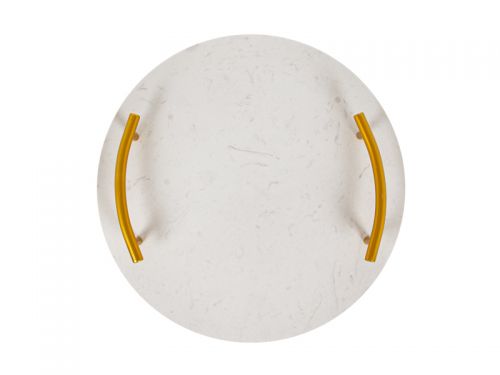 Піднос 30х30х5 см (мармур/метал)