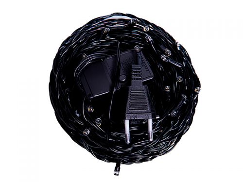 Гірлянда нитка 220 LED 22м чорний провід жовтий (від мережі)