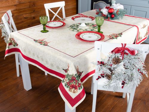 Скатертина гобеленова "Corona Natale" 140x140 см
