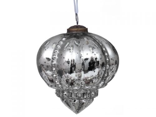 Ялинкова іграшка 13см срібло