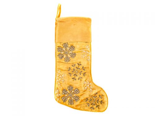 Різдвяний чобіт для подарунків з вишивкою 25x50см