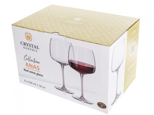 Набір келихів для вина "Anas" 530 мл 6шт