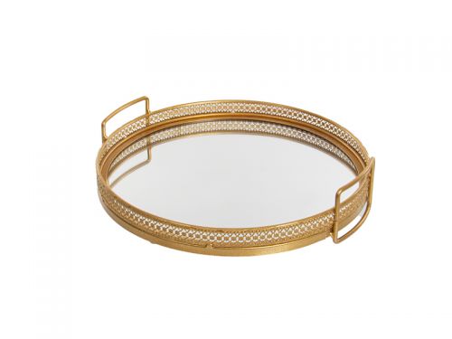 Набір із 2-х підносів 39,5х8,5/32х8,5 см (метал/скло)