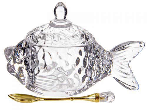 Ікорниця з ложкою "Золота рибка" 16х10 см.