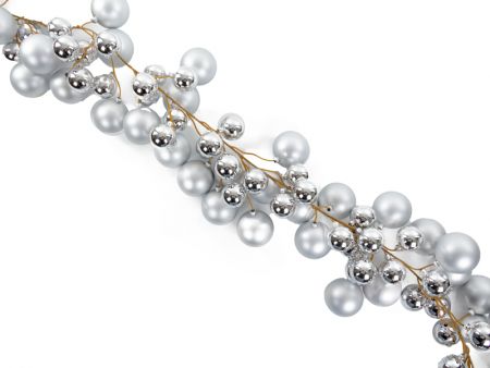 Декоративна прикраса 170 см срібло (пластик)