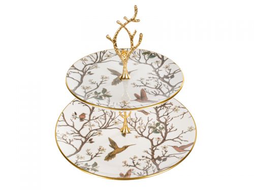 Блюдо двоярусне "Bird" 19см та 26см