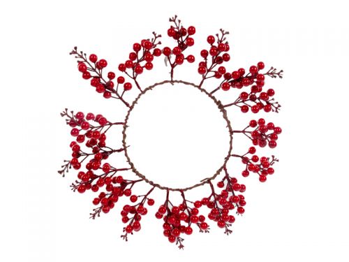 Новорічний вінок 25 см (пластик)