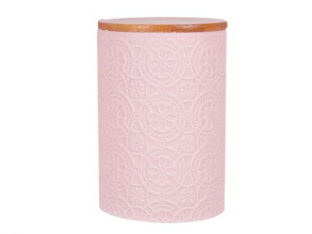 Банока для сипучих з бамбуковою кришкою 10х10х15см (без коробки)