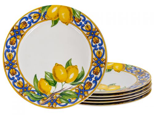 Набір тарілок "Сіцилійський лімон" 6 шт 27 см