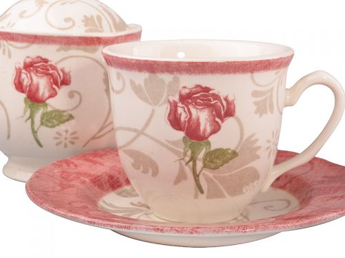 ЧАЙНИЙ НАБІР "ДАМАСК ФЛОВЕР ПІНК" НА 6 ПЕРСОН