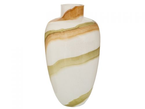 Скляна ваза в смужку дим. 23x40 см