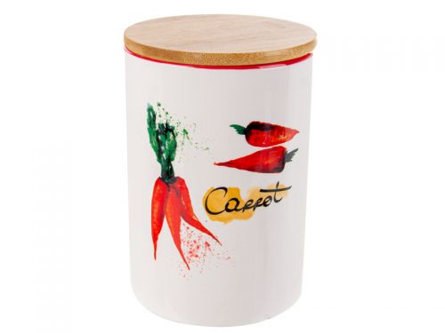 Набір банок для сипучих з 3-х шт "Hot vegetables" 1000мл 10x15см