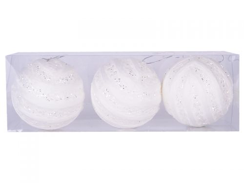 Набір ялинкових кульок 3шт, 8см