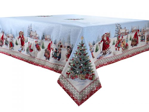 Скатертина гобеленова новорічна з люрексом  