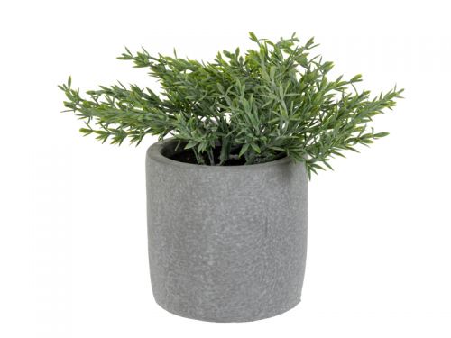 Штучна рослина Чебрець зелений 19х10х10 см (шовк штучний/ пластик/ цемент)